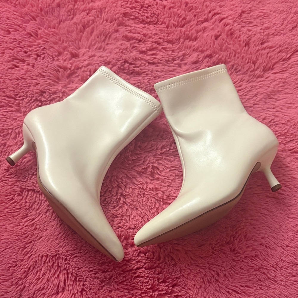 a new day Cream Ankle Boots